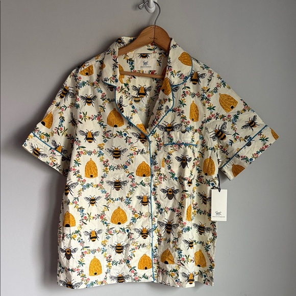 NEW Printfresh Short PJ Top in Sweet Bee Medium - Picture 2 of 8